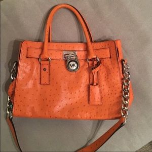 Michael Kors Hamilton Ostrich Stamped Leather